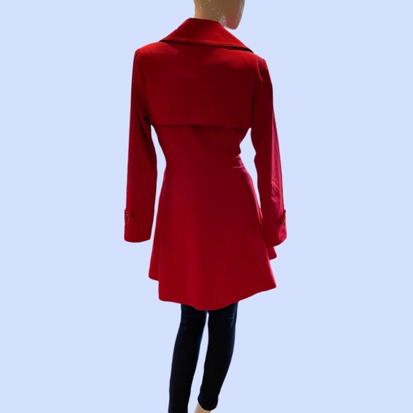 Trina Turk Red Phoebe Trench Coat size 4 - Picture 5 of 7